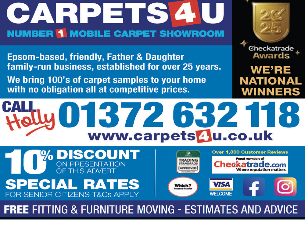 Carpets 4 you cuddington surrey,epsom, ewell, stoneleigh, worcester park