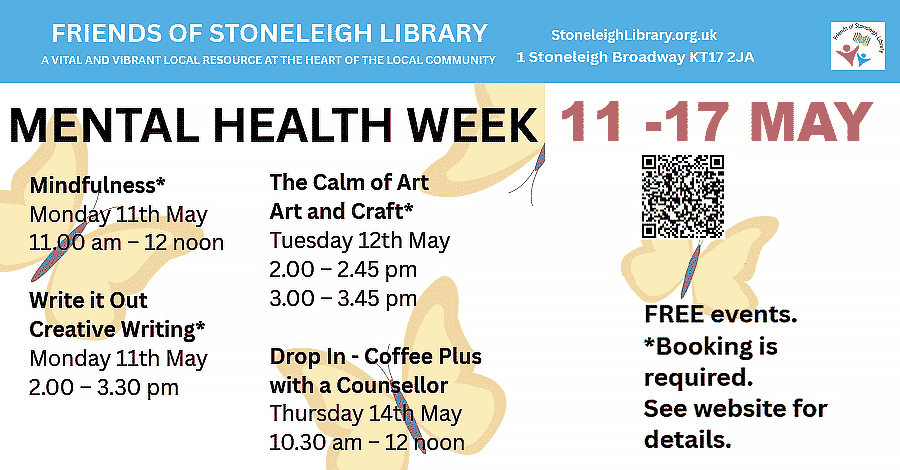 Stoneleigh Library Mental Health in May 2026