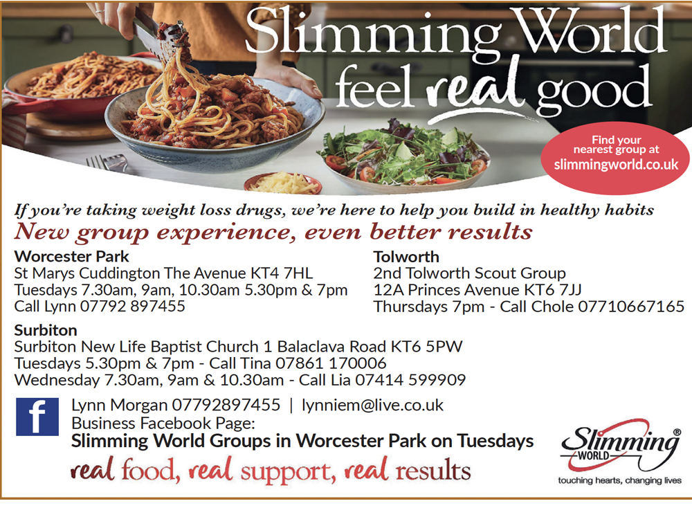 Slimming World with Lynn at St. Mary the Virgin Cuddington, KT4 in cuddington surrey,epsom, ewell, stoneleigh, worcester park